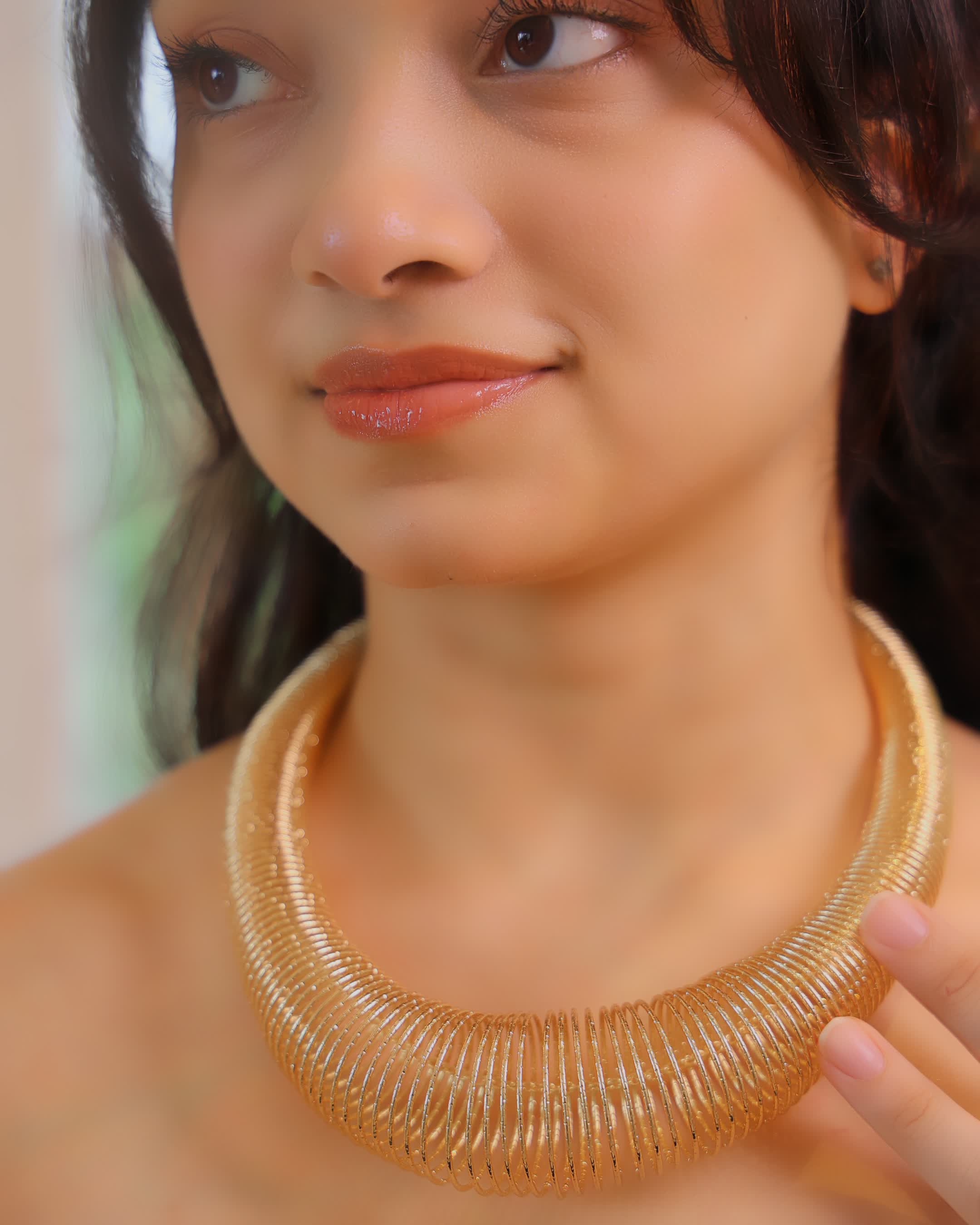 Gold Spiral Necklace