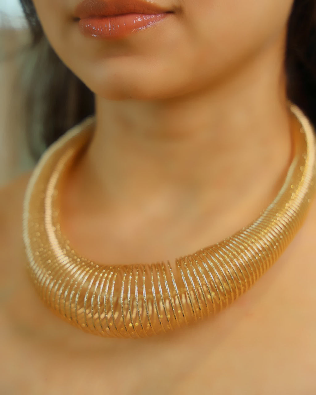 Gold Spiral Necklace