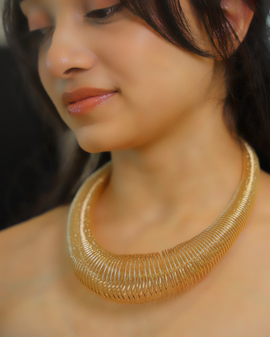 Gold Spiral Necklace