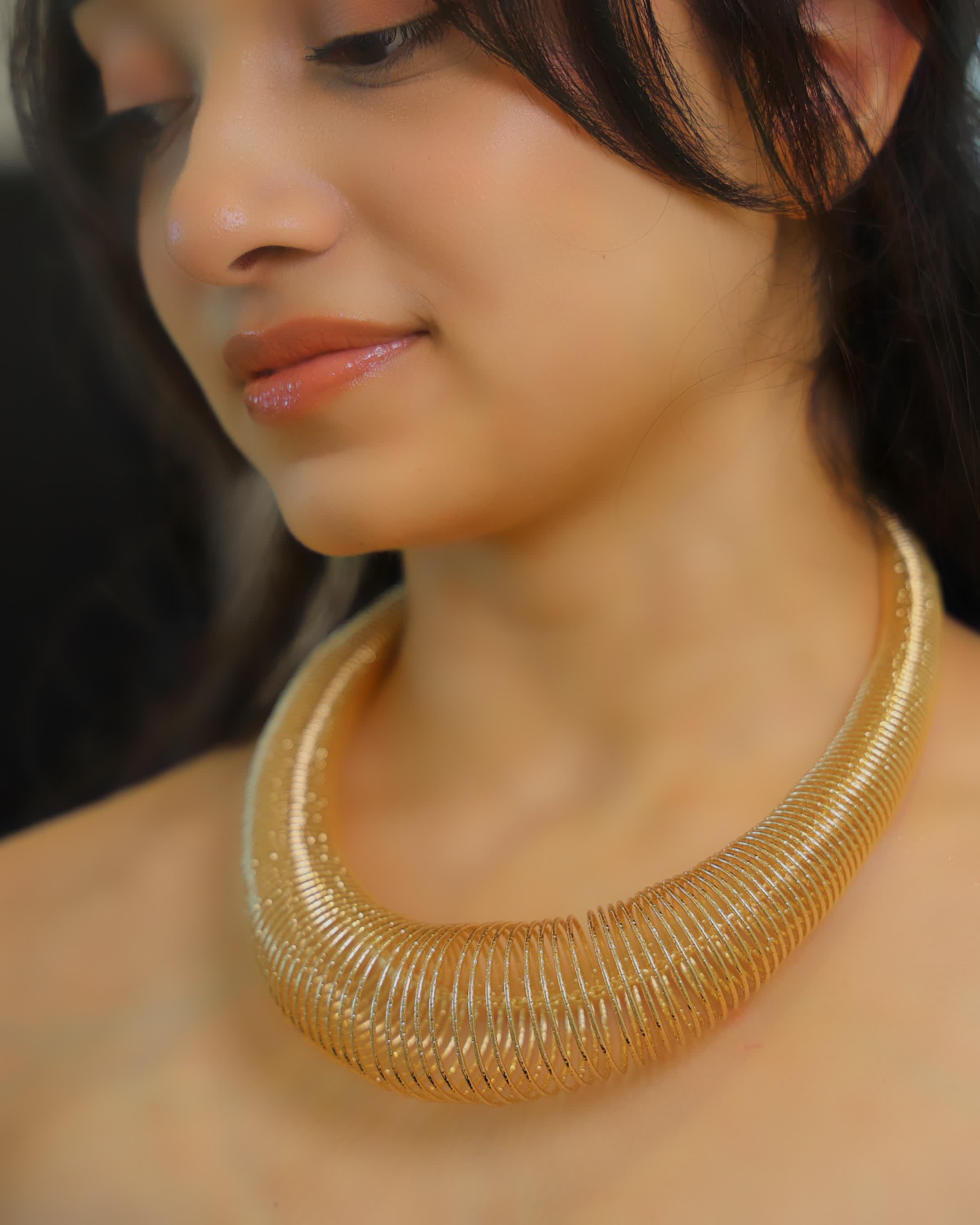 Gold Spiral Necklace