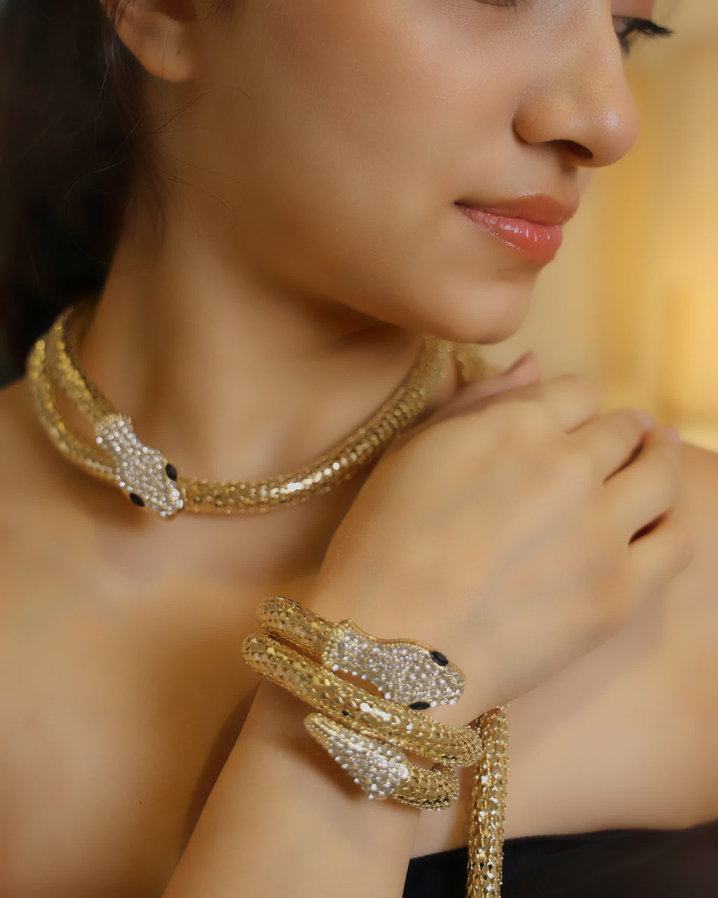 Serpent Luxe Necklace and Bracelet