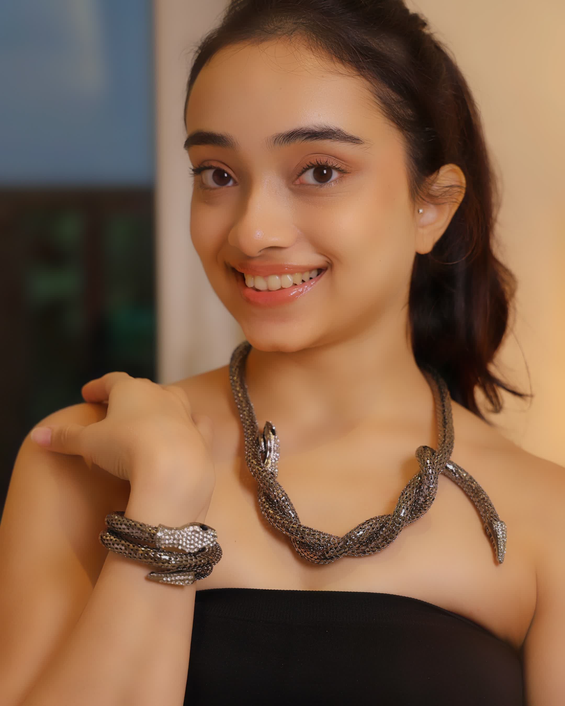 Shadow Snake Necklace and Bracelet