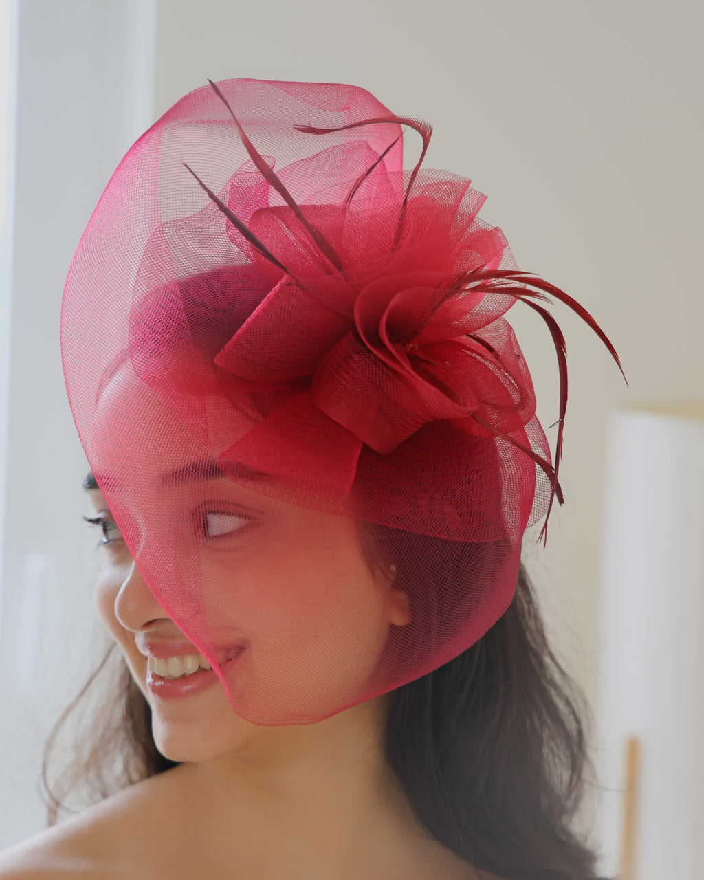 Red Fascinator Hat