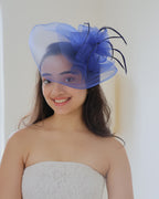 Blue Fascinator Hair Clip