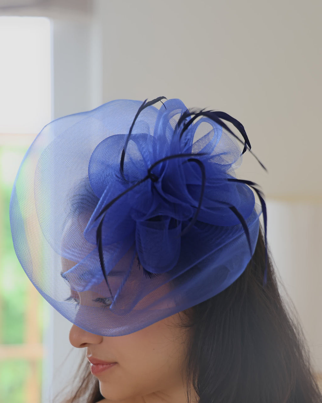 Blue Fascinator Hair Clip