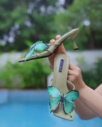 Green Butterfly Heels