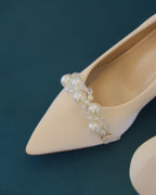 Beige Pearl Heels