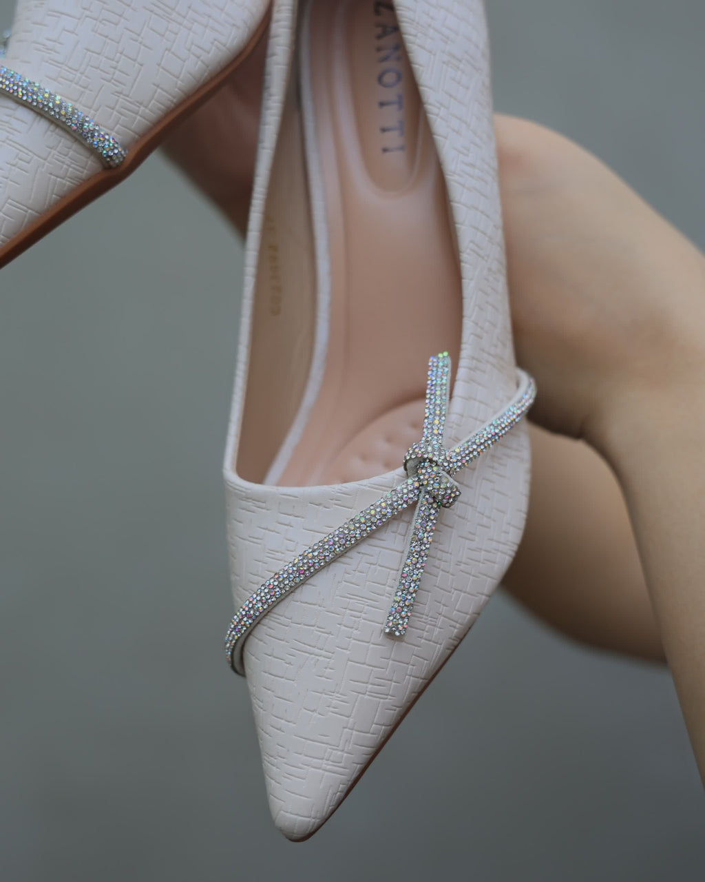 Light Beige Diamond Stilletos