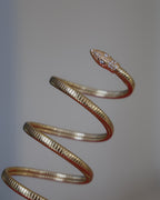 Golden Ankle Snake Wrap Stilletos