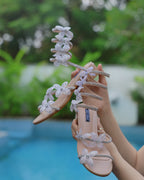 Beige Spiral Butterfly Slip Ons