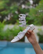 White Butterfly Spiral Flats