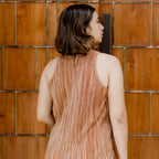 Copper Ruffle Mini Dress