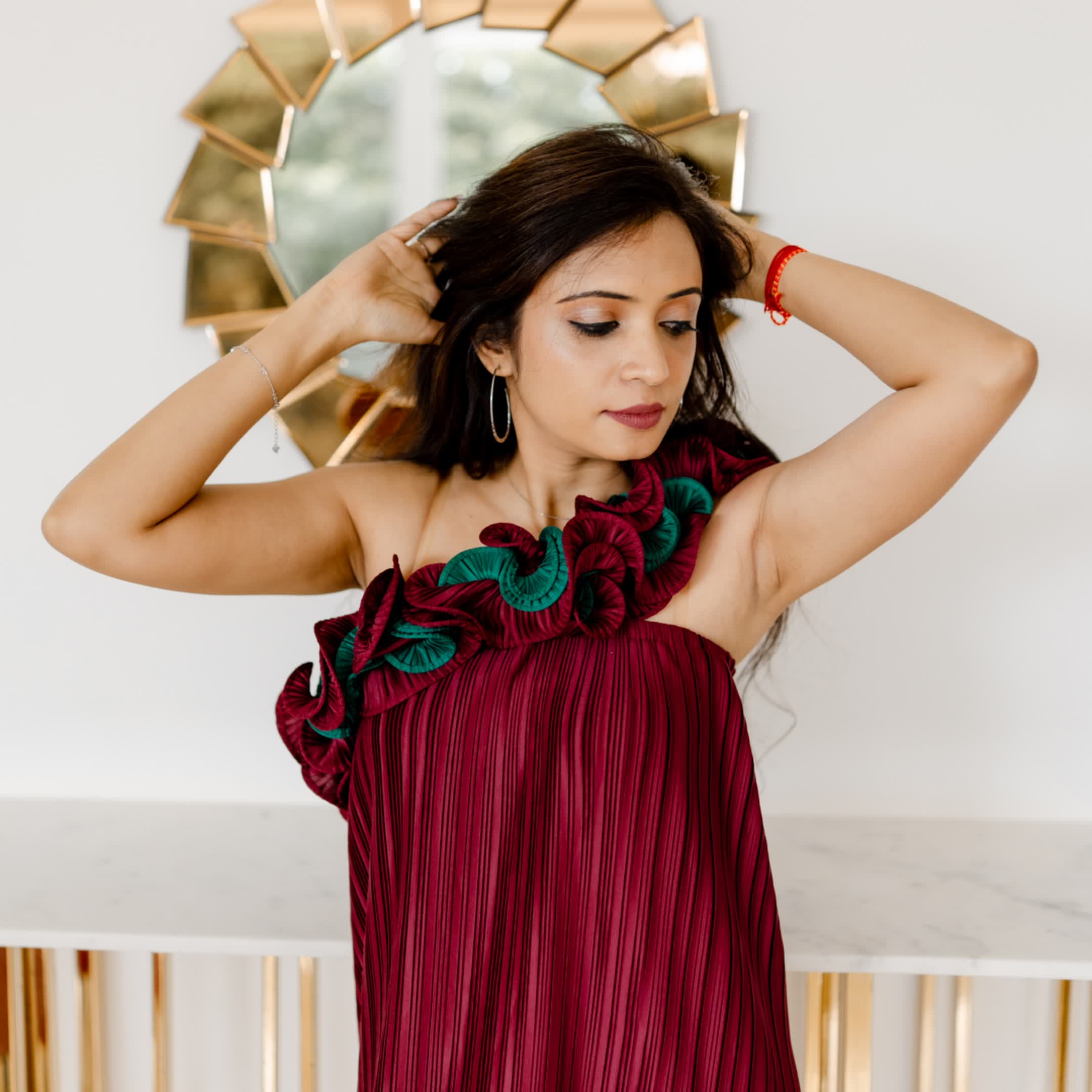 Crimson Ruffle Crush