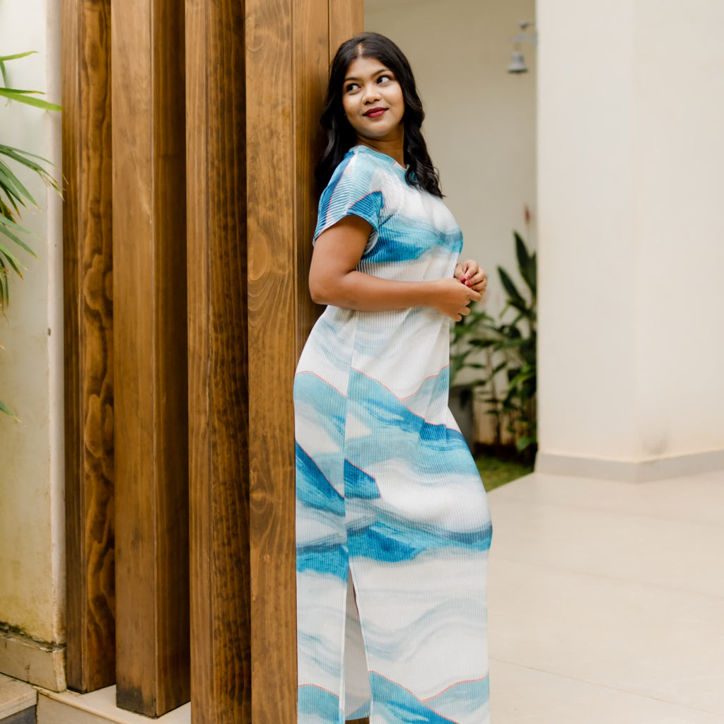 Ocean Drift Crush Dress