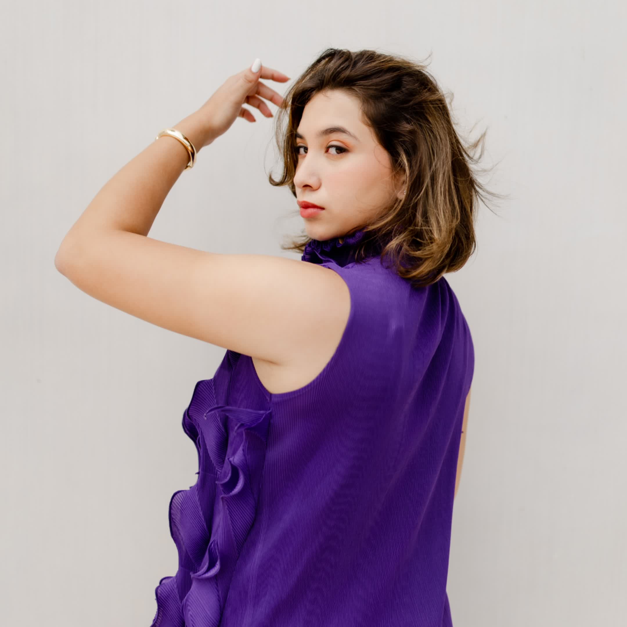 Violet Cascade Crush Dress