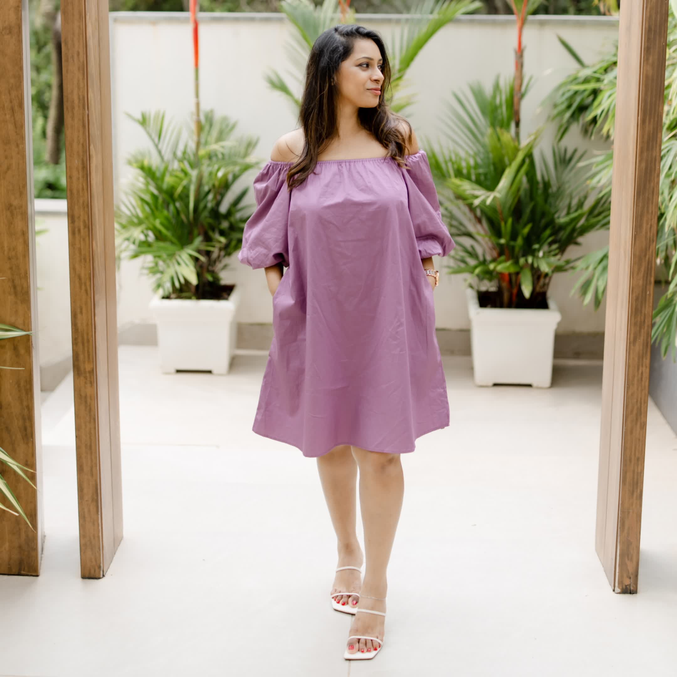 Lavender Aura Cotton Dress