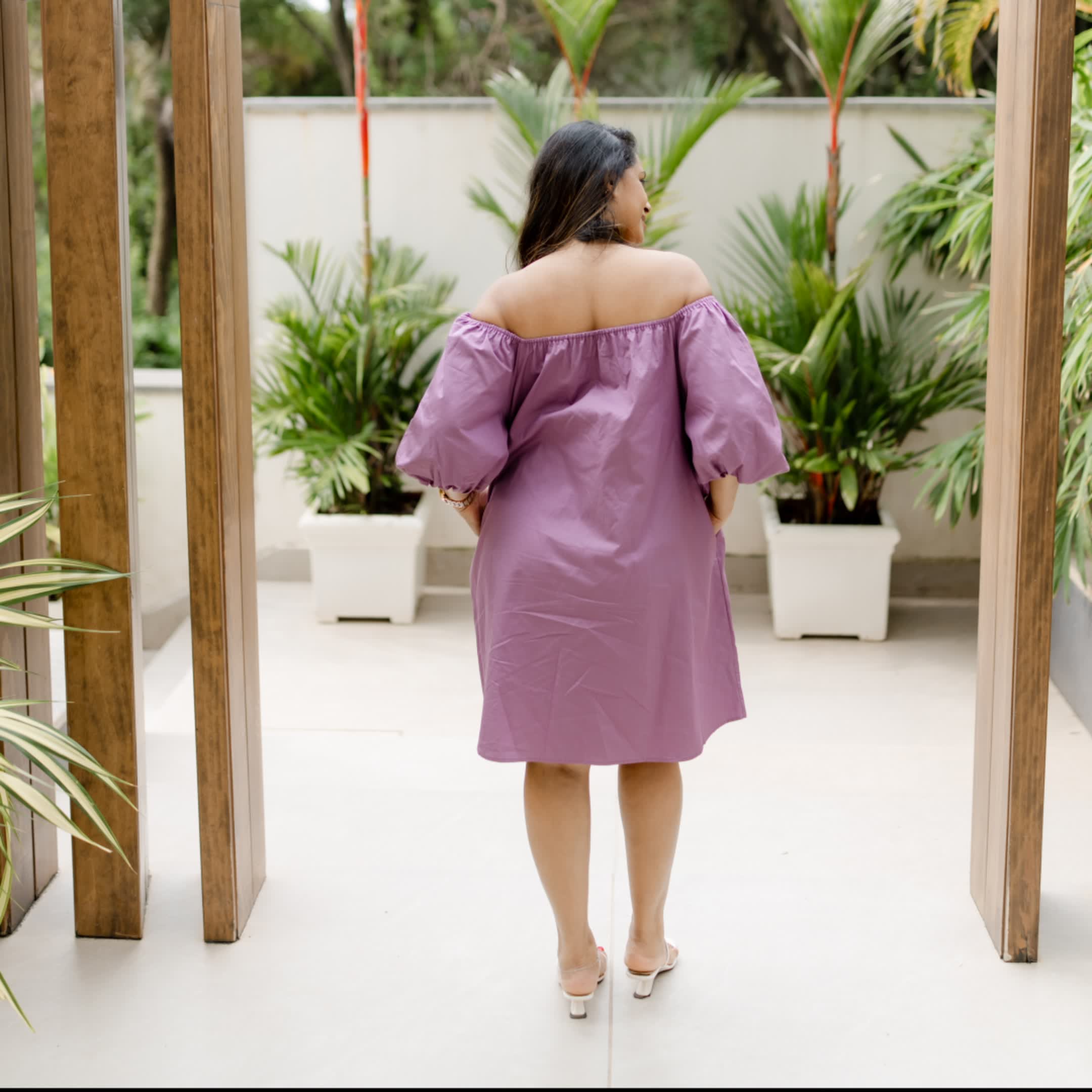 Lavender Aura Cotton Dress