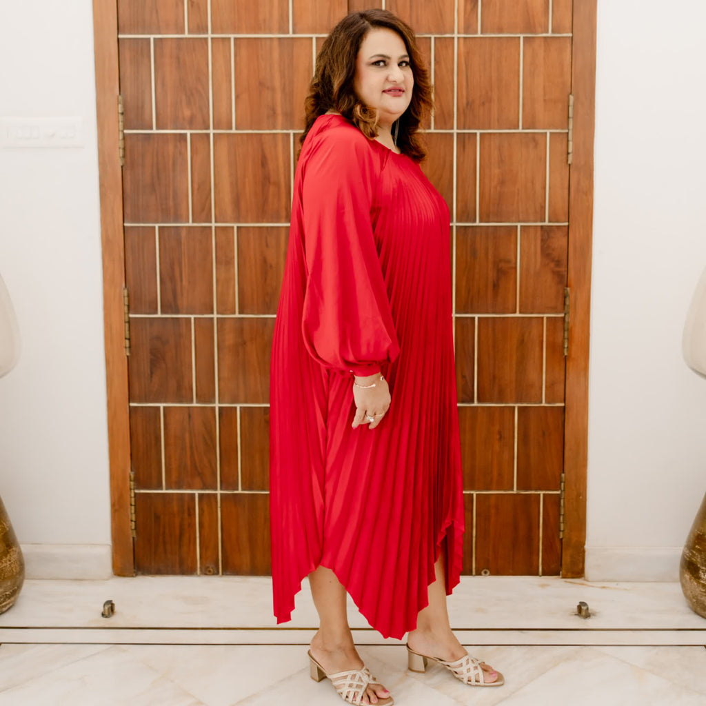 Red Satin Dress