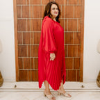 Red Satin Dress
