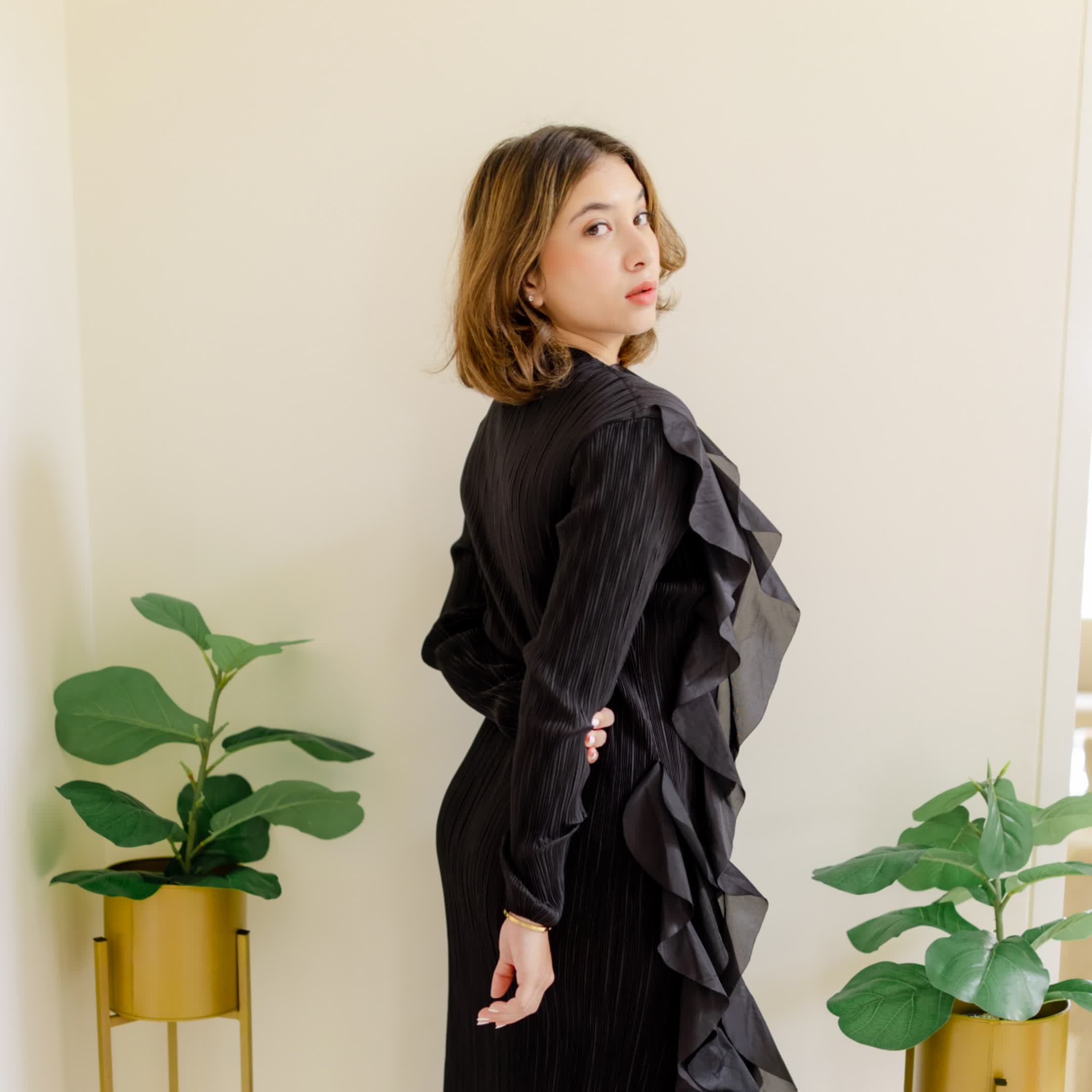 Black Swan Ruffle Dress
