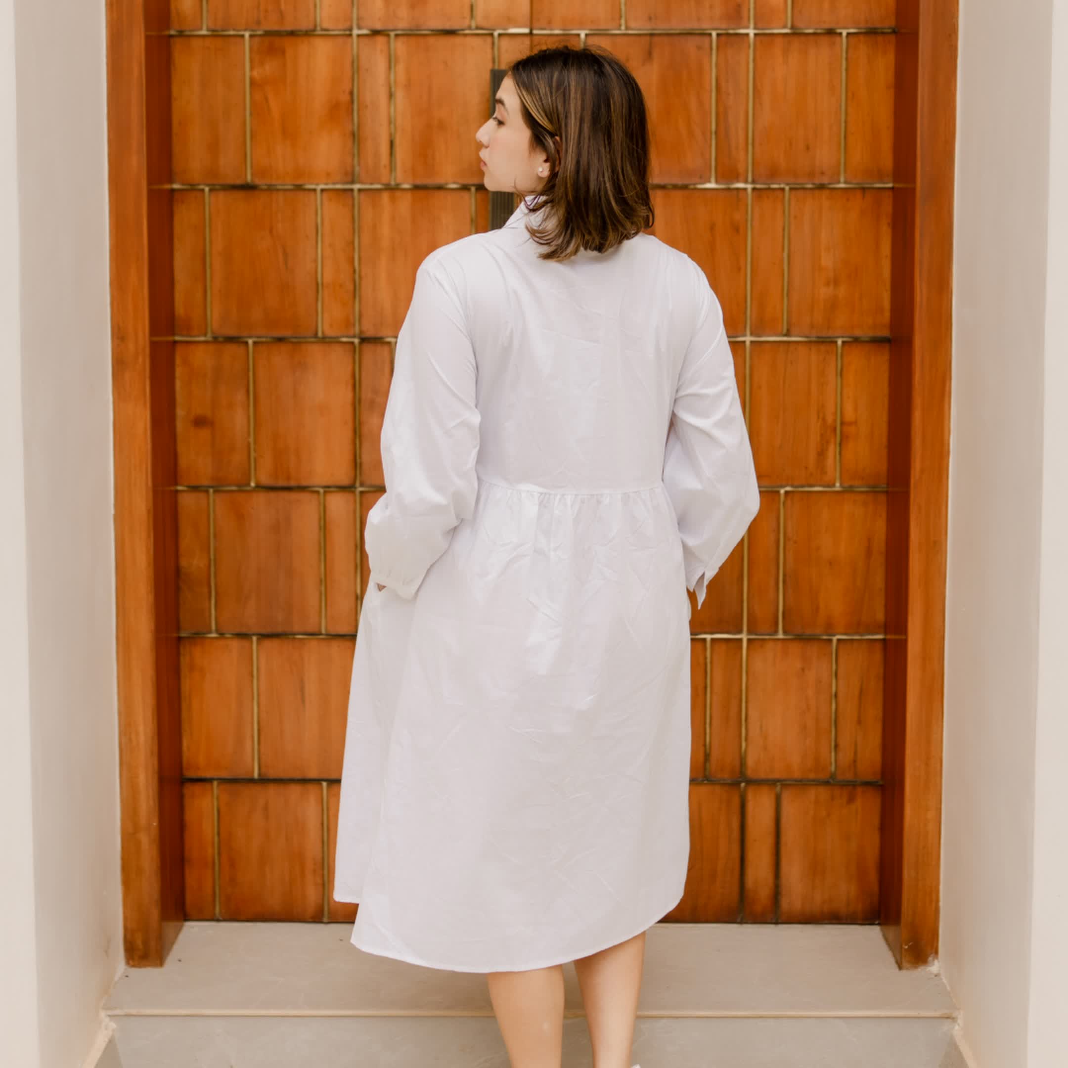 Luminous Layer Cotton dress