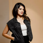 Black denim jacket