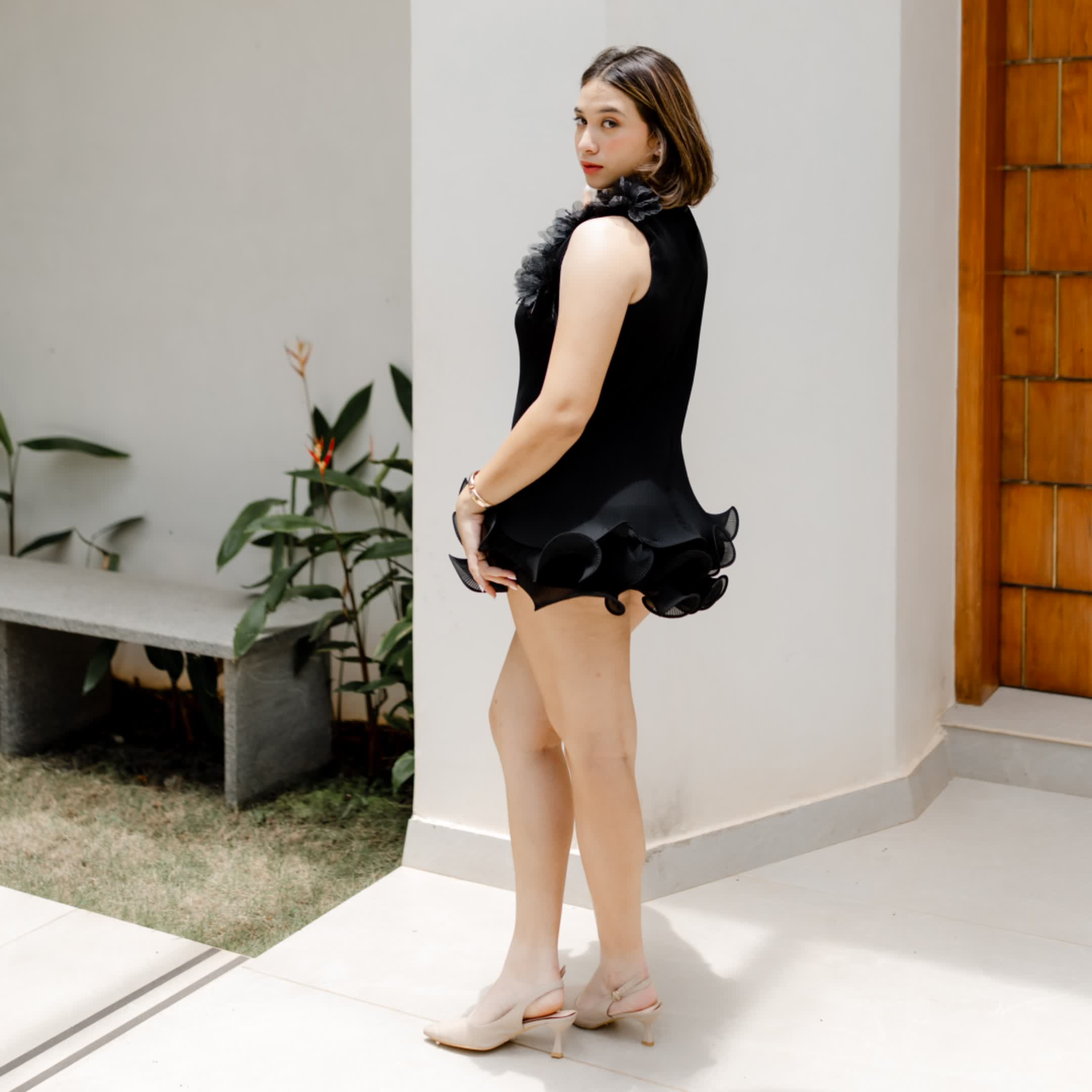 Black short dress
