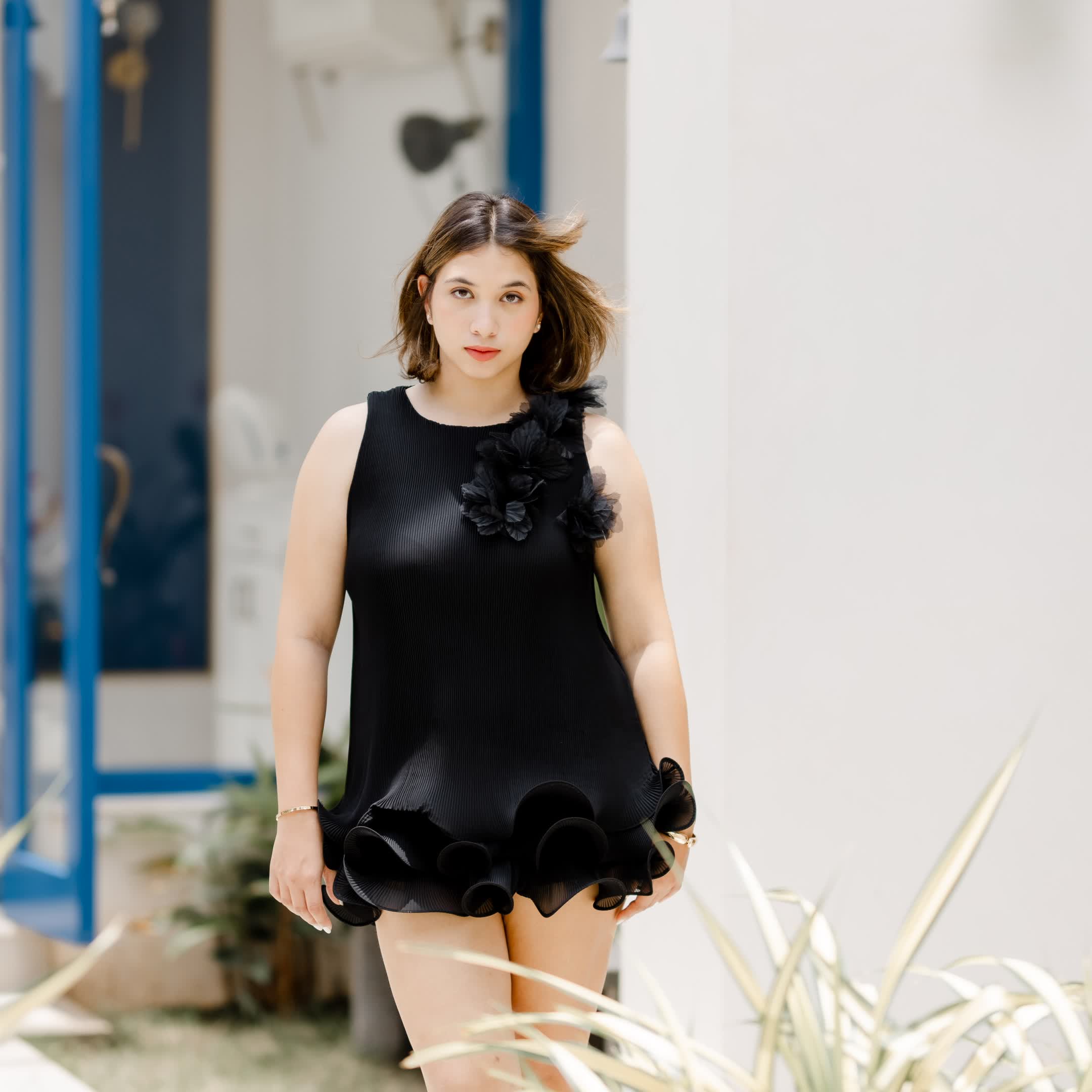 Black short dress