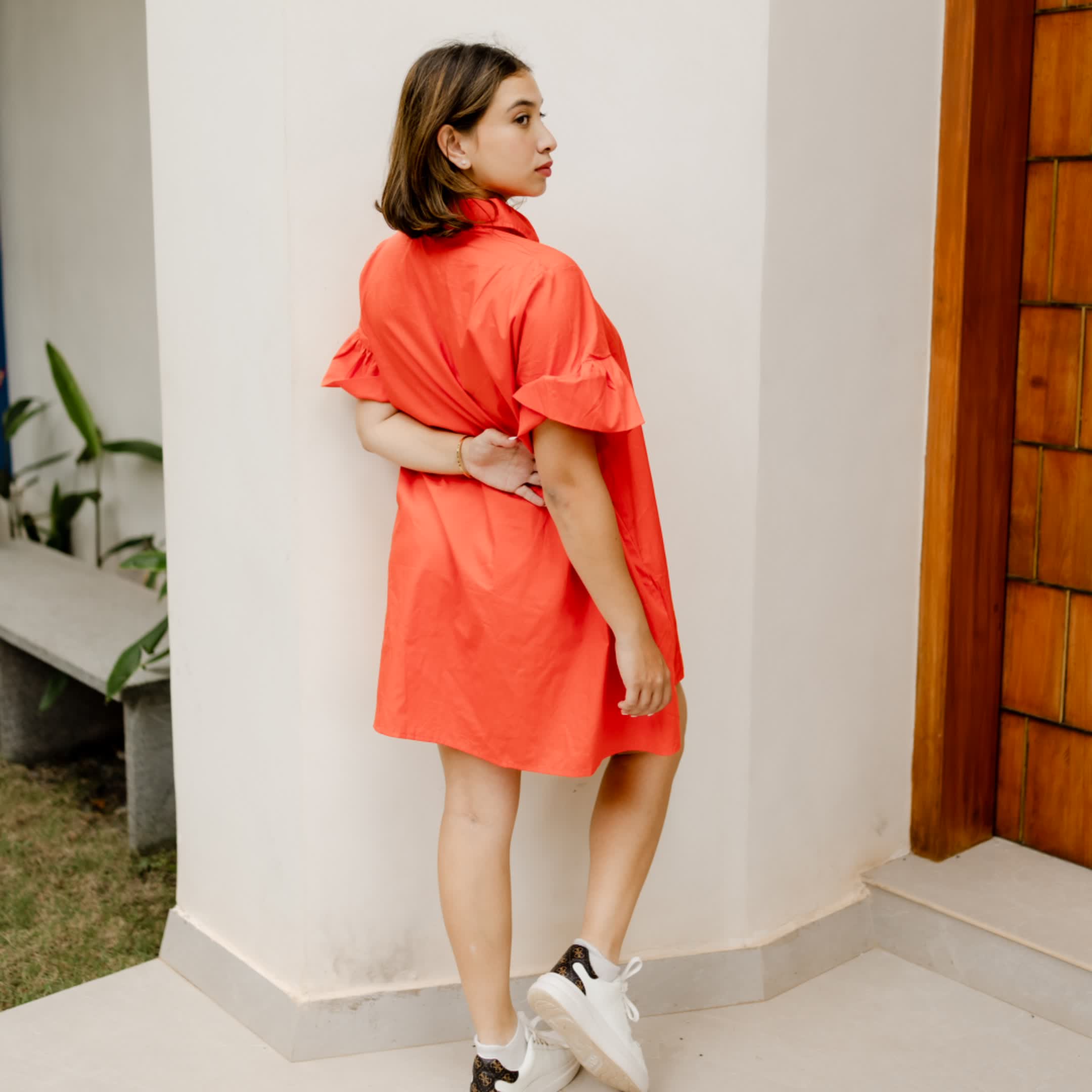 Velocity Red Cotton dress