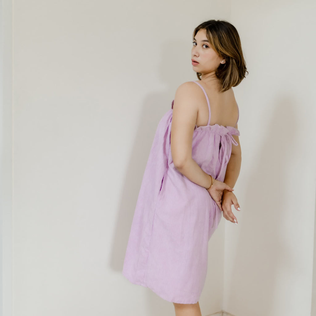 Pink corduroy dress