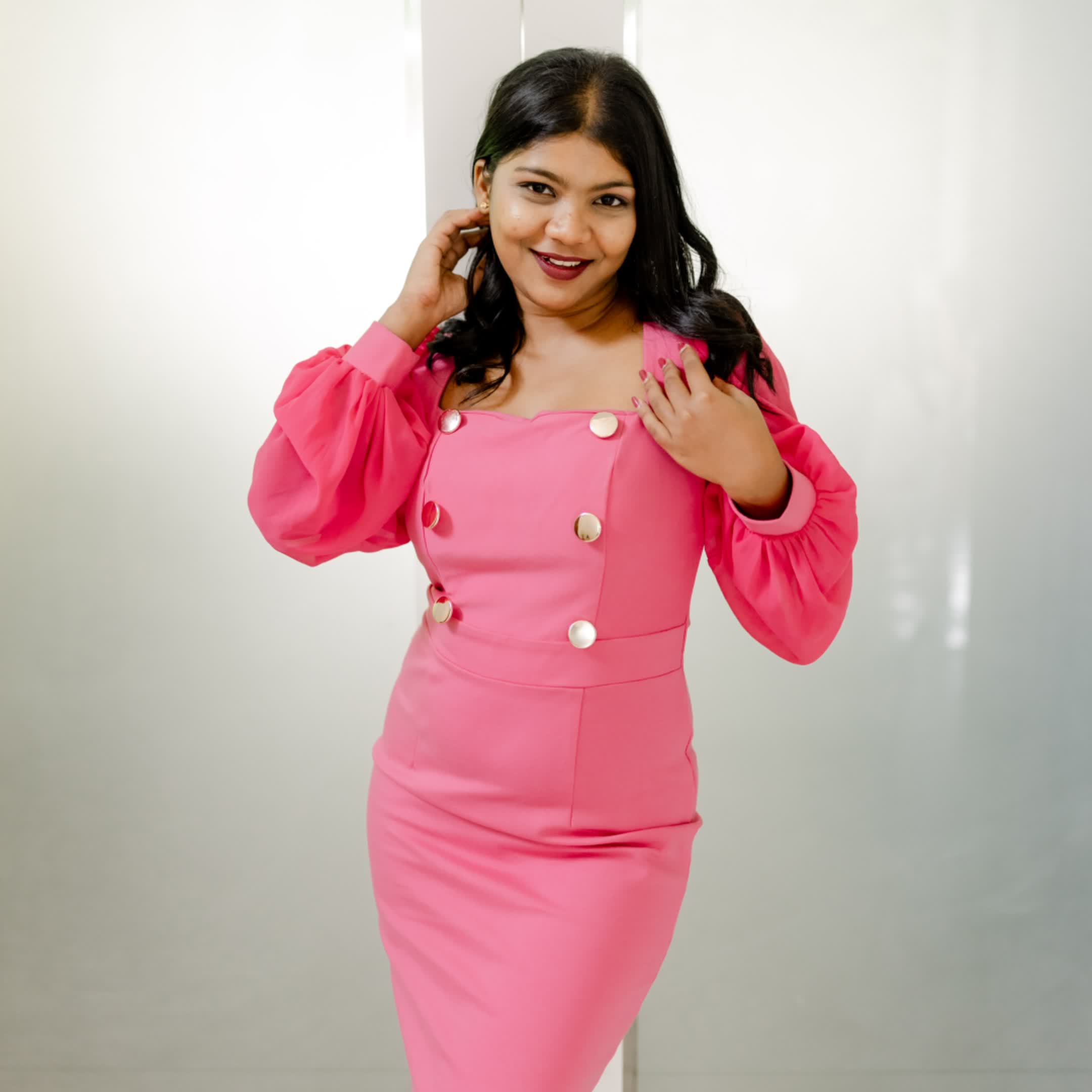 Pink formal dress