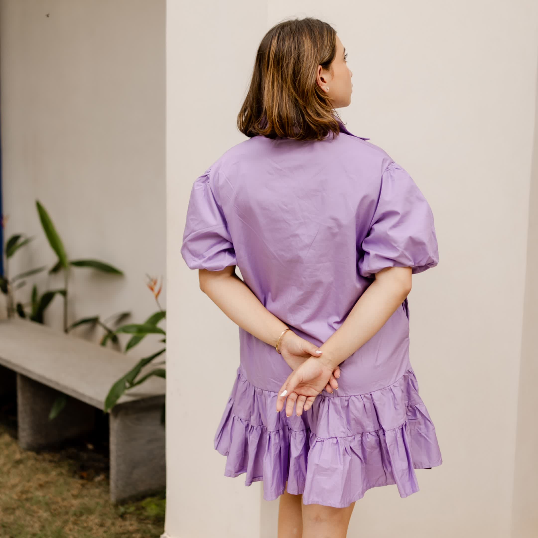 Violet Veil Cotton dress