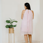 Powder pink dresses