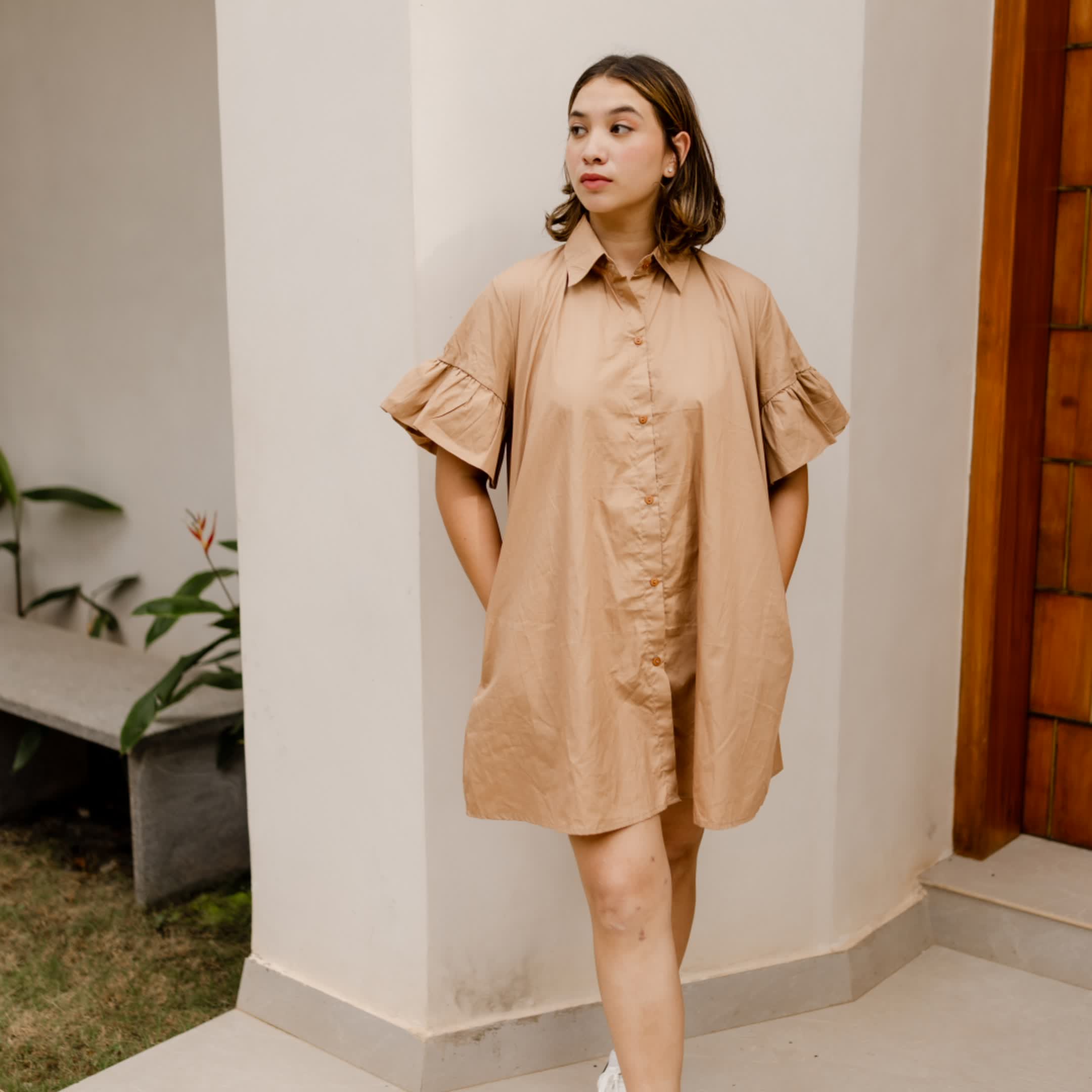Chestnut Cotton Dress