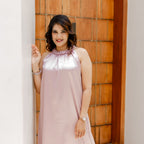 Satin semi formal dress