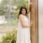 Off white semi-formal dress
