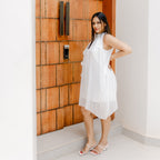 White Chiffon Formal dress