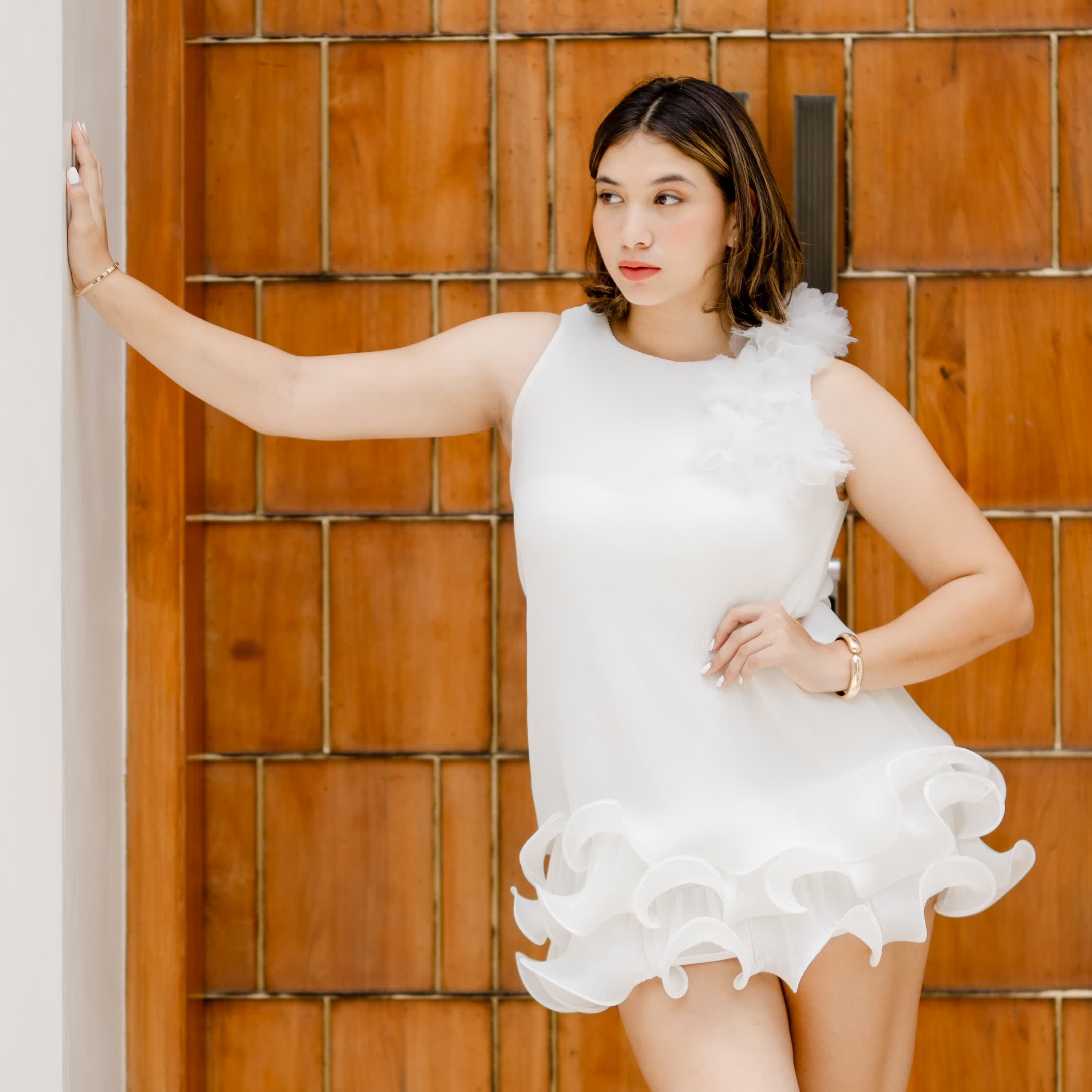 White short dress
