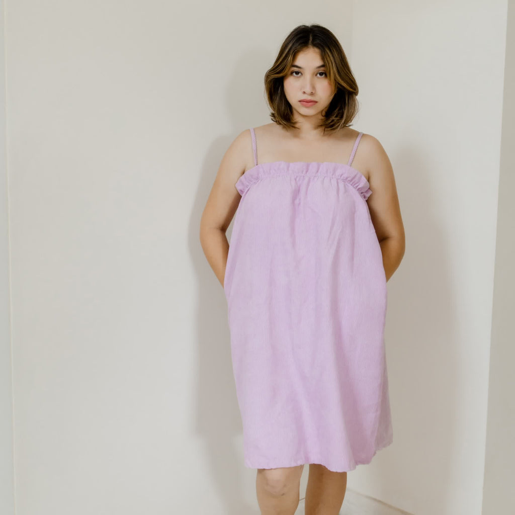 Pink corduroy dress