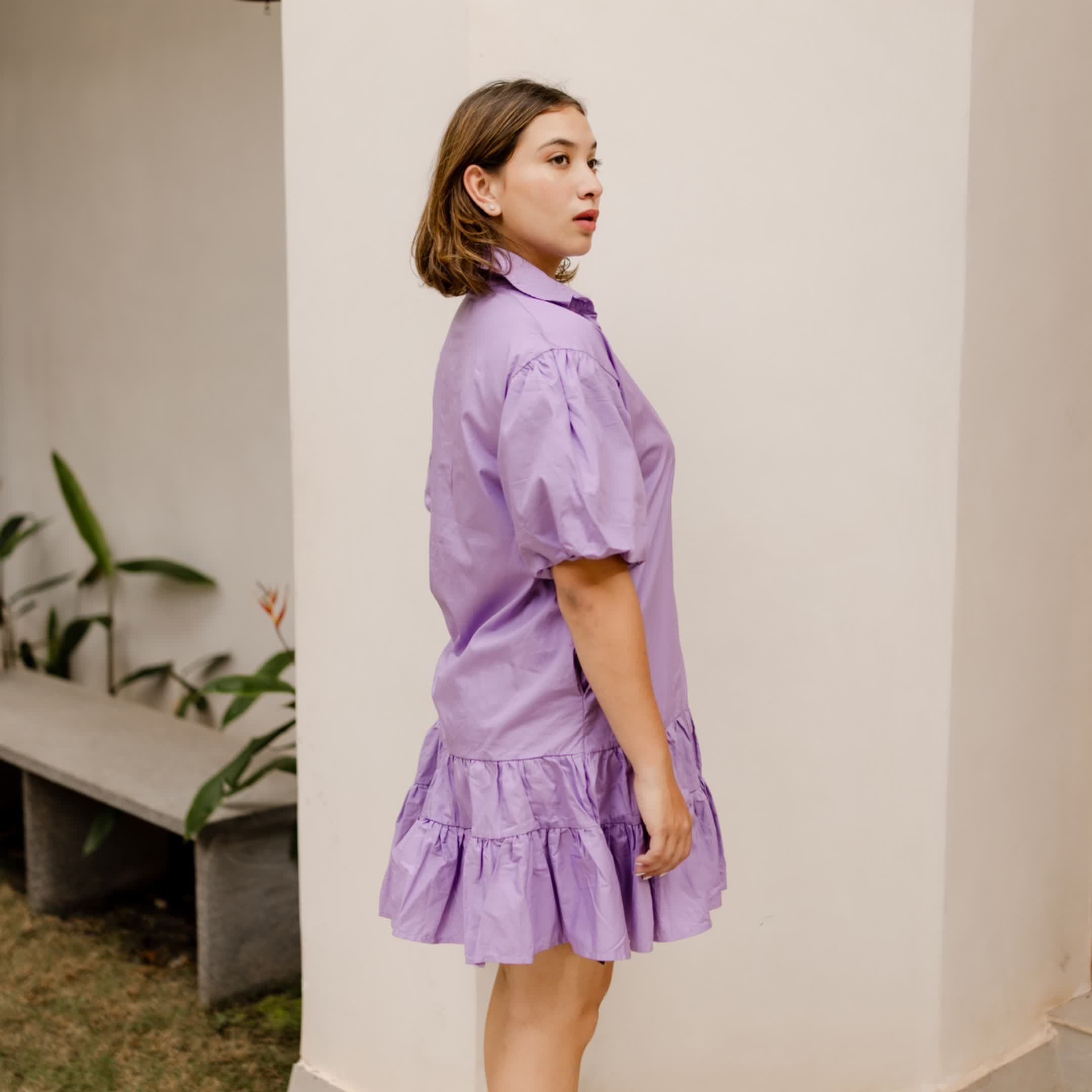 Violet Veil Cotton dress