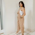 Beige Corduroy dungaree
