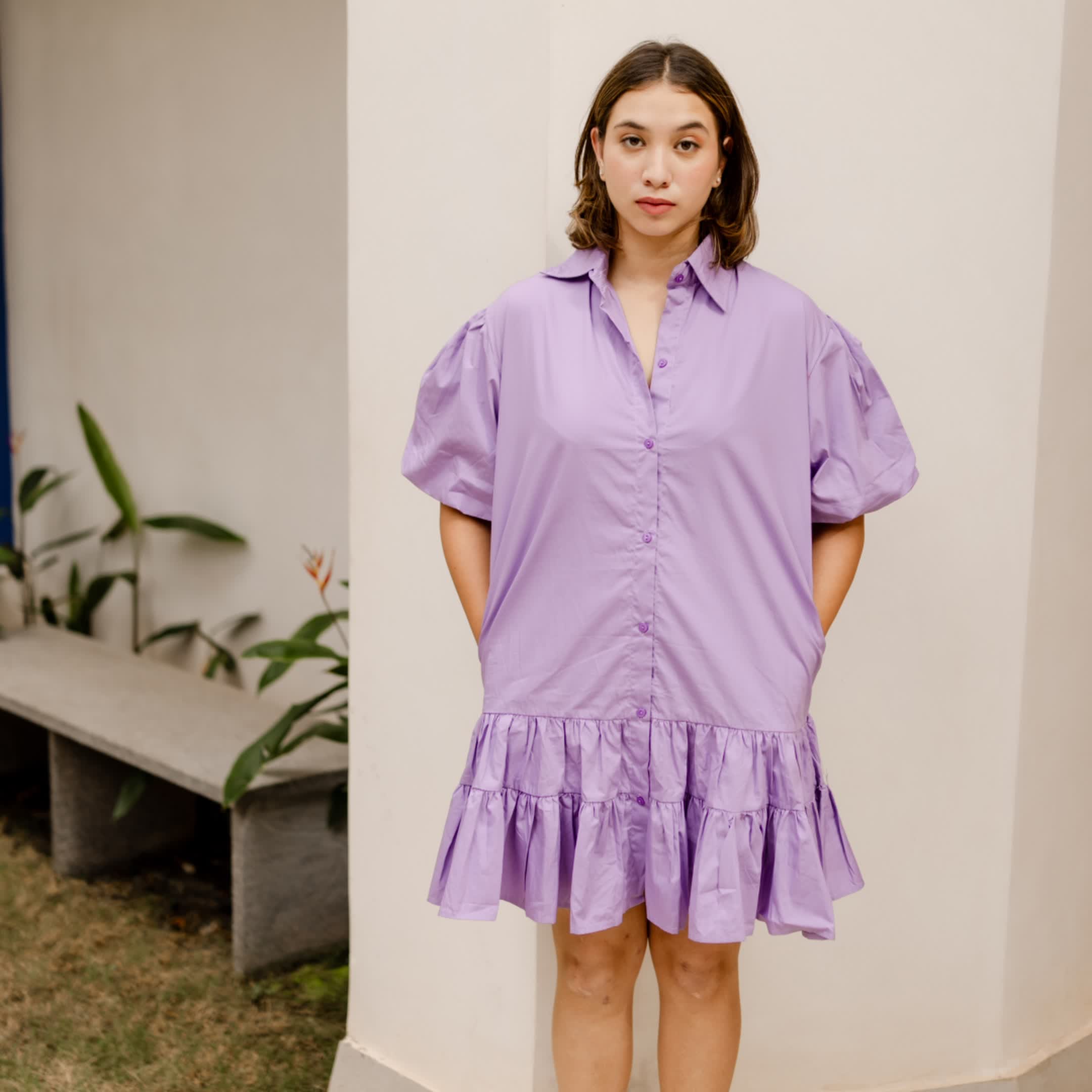 Violet Veil Cotton dress