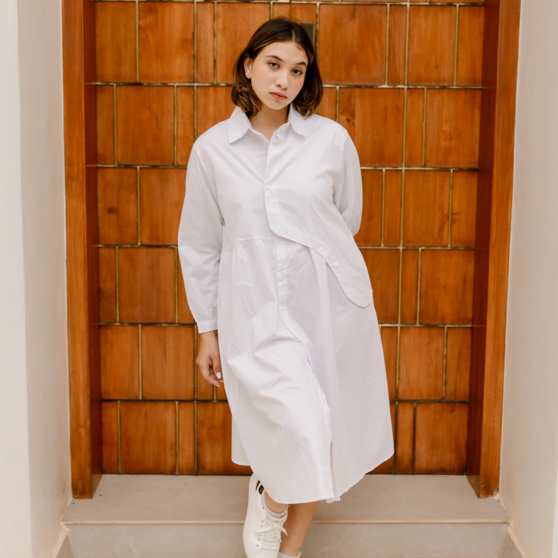 Luminous Layer Cotton dress