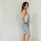 Light blue denim dungaree