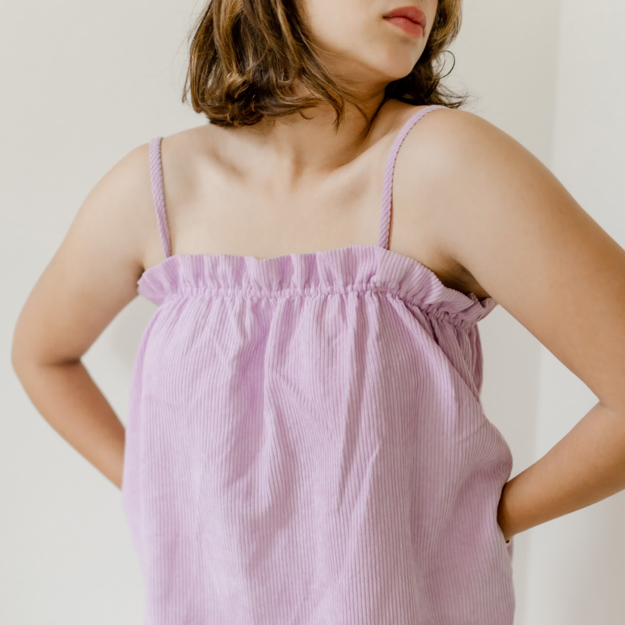 Pink corduroy dress