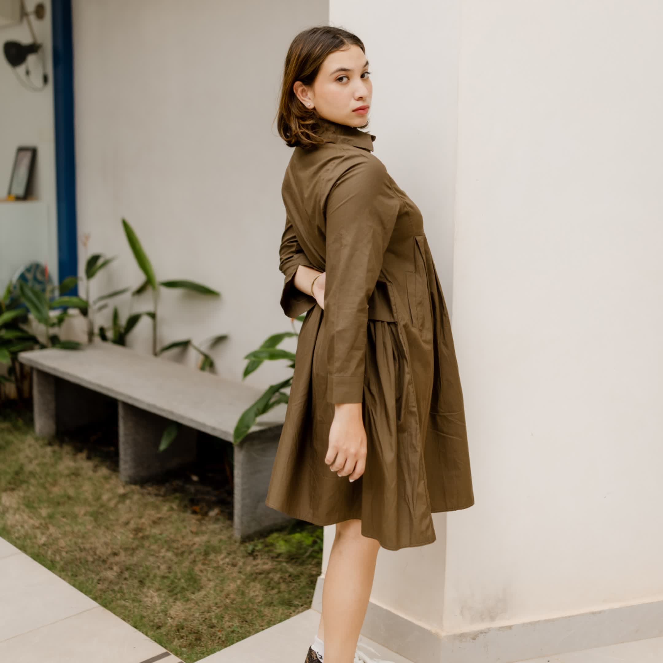 Mahogany Muse Cotton dress