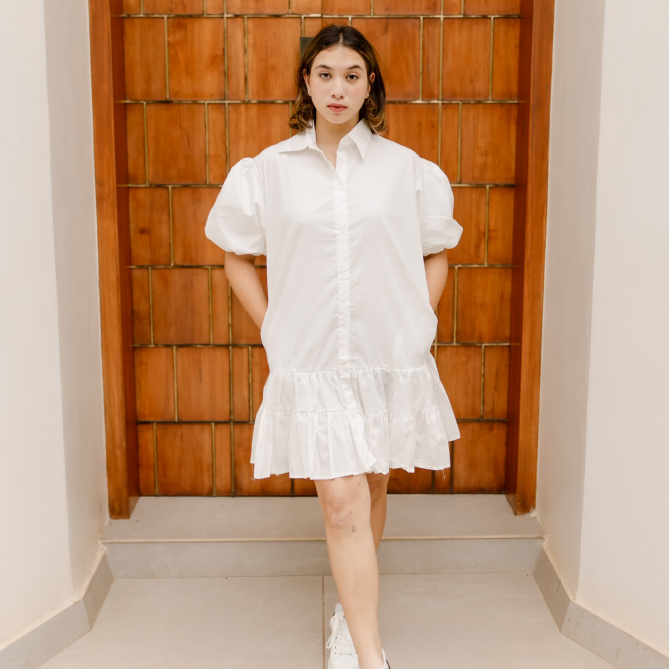 Luminous Layer Cotton dress