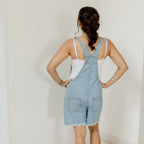 Light blue denim dungaree