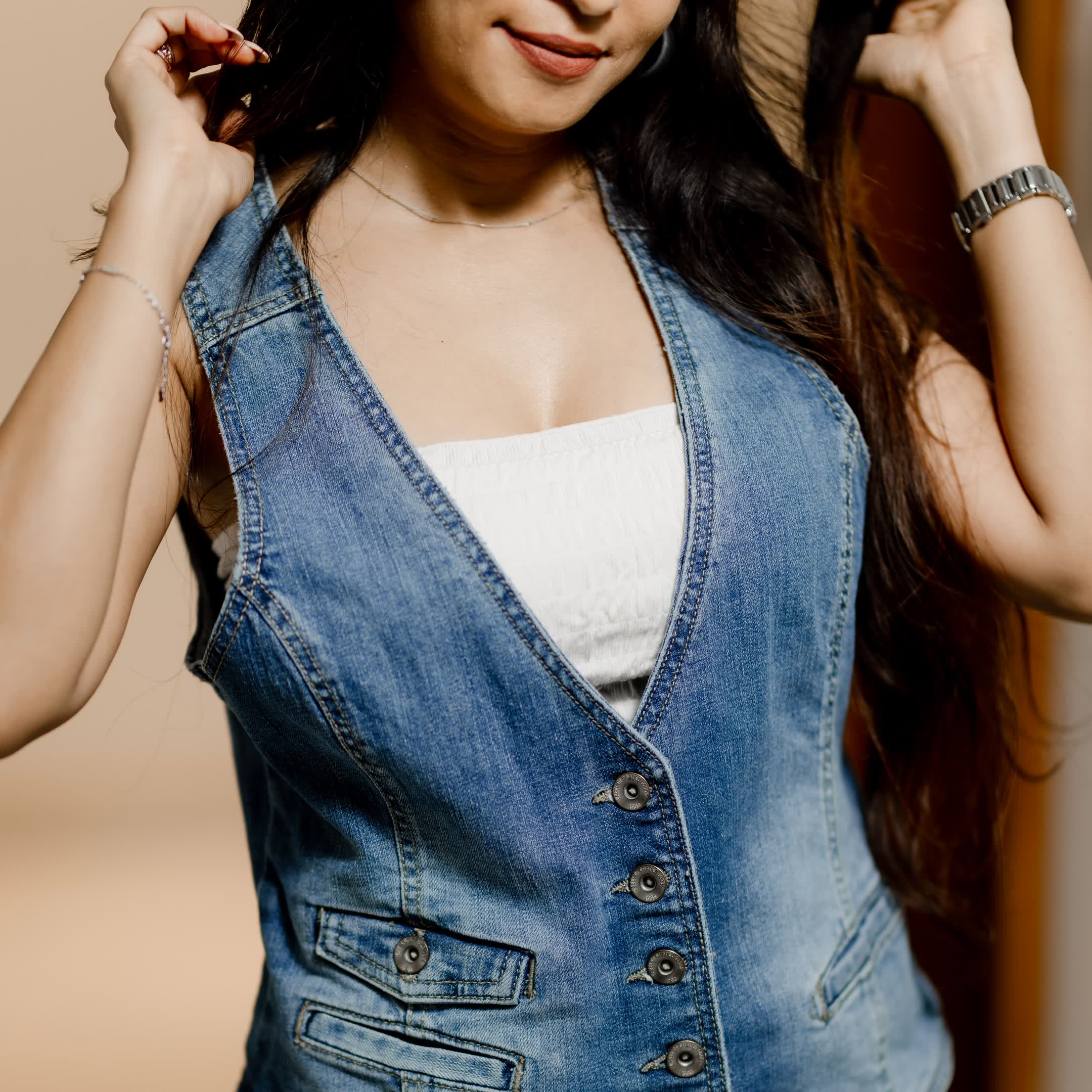 Denim Waistcoat Jacket