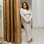 Silver long crush gown